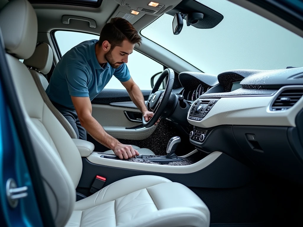 Car interior deep cleaning service